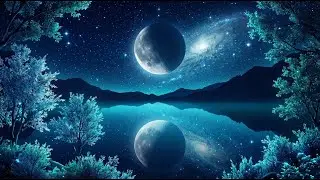 MoonLake Galaxy: Deep Sleep Soundscape | 4K Night Fantasy | Bioluminescent Calm for Dreamy Sleep