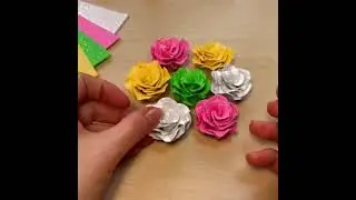 glitter paper craft . diy with foam sheet .  paper flower .#shorts