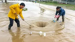 Fast-Moving Currents Restore a Drowned Street 🚦💦