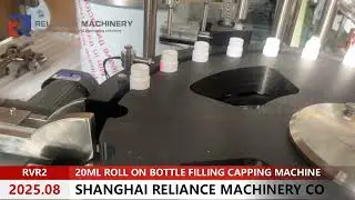 RELIANCE RVF2 AUTOMATIC 20ML ROLL ON BOTTLE FILLING STOPPERING CAPPING MACHINE, ITCH OIL GEL FILLER