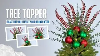 DIY Red & Green Christmas Tree Topper | Easy Holiday Decoration Idea