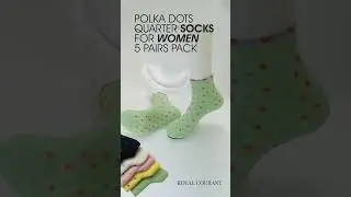 FEMALE Polka Dots Colorful Cotton  SOCKS 5 Pairs 