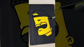 🤯Satisfying Bart Simpson #satisfying #asmr #art #shorts