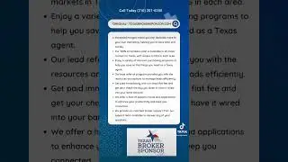 Texas Broker Sponsor - Earn More, Keep More #shorts