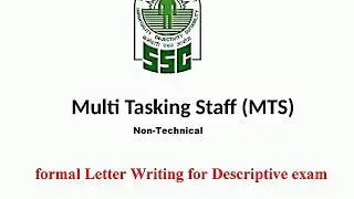 SSC MTS Tier 2 formal Letter Writing for Descriptive exam