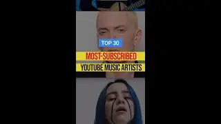 Top 30 Most Subscribed Youtube Music Artists #Shorts
