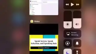 Speak Screen, Speaking Rate, Speak Selection