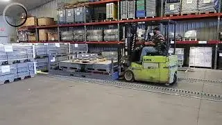 Save Labor Costs with Floor-Mounted Pallet Flow Rack for Pallet Staging | Mallard Manufacturing