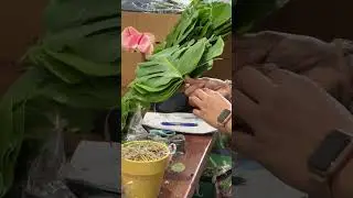 STUDIO VLOG | Making tropical theme flower centerpieces #florist #smallbusiness #handmade