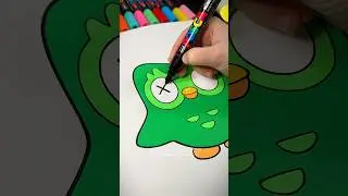 Destroying my Drawing of Duo from Duolingo #shorts