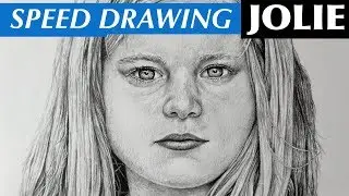 Speed Drawing a Girl's Face and Hair - Jolie