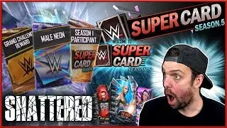 FIRST SHATTERED CARD!! + BIG Shattered Pack Openings!! - WWE SuperCard Season 5