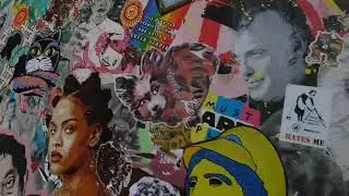 A Whole Load Of Paste Ups At The  Cargo Bar Courtyard On Rivington Street, London.Taken 11/09/23