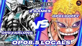 OP01 Doflamingo vs OP03 Arlong | Arlong wanted redemption: 2 Games | One Piece TCG | OP08.5 Gameplay