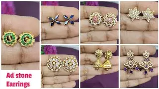 Gold like stone earrings collection|whatsapp 8754252999 #earrings #online #white #trending #jewelry 