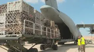 Libya floods first French aid plane leaves from the Istres military base