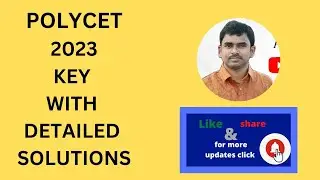 POLYCET 2023 PHYSICS KEY WITH SOLUTIONS||POLYCET KEY 2023