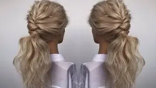 Простой низкий хвост/Свадебная прическа/Simple low ponytail|Wedding|Bride hairstyle video tutorial