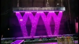 Digital water curtain for stage display