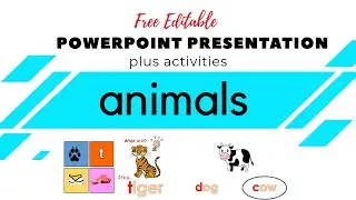 Free PowerPoint &ndash; ESL / EFL Vocabulary Learning│Plus PPT Activities│Animals