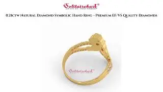 0.21ctw Natural Diamond Symbolic Hand Ring &ndash; Premium EF/VS Quality Diamonds ✨🖐️