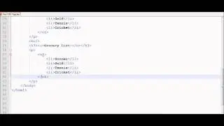 Html Tutorial 3 - Ordered and Unordered Lists