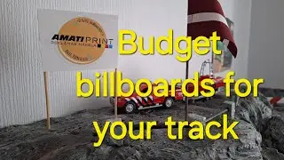 How to make budget billboards ##modelscenery #slotcar #slotcarracing #slotcars #hobby #modelmaking