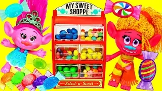 TROLLS CANDY MAKEUP Makeover + Trolls Movie Poppy & DJ Suki Candy Shoppe by DisneyCarToys