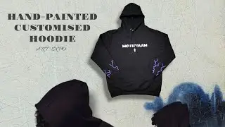 HAND-PAINTED CUSTOMISED HOODIE TOR CLIENT🌟🌟 IG - ART_EXPO__ HANDMADE CLOTHES👕#handmadeclothingbrand 