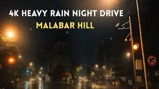 4K South Mumbai Drive: Malabar Hill Mumbai : Elevated Rainy Night City Views