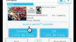 Wii Shop Channel: Spending my Wii Points on Mega Man 10, Blaster Master: Overdrive
