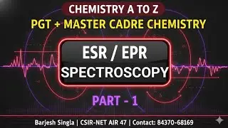 ESR SPECTROSCOPY PART-1 |Master Cadre Science |
