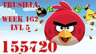 Angry Birds week 162 lvl 5 NO POWER UPS Jingle Sling