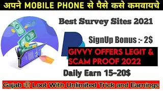 Givvy offers new Earning App | 2$ Sign up Bonus | New Paypal Earning App 2022 | Payment Proof..🤑