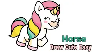 How To Draw A Cute Horse Step By Step #Easy| Cute Easy Horse #drawing | Easy #Horse Drawing For Kids
