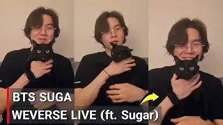 Участник BTS Шуга показал своего черного кота в прямом эфире! (Английские субтитры)