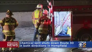 Route 30 Closed Because Of Chemical Spill On Road