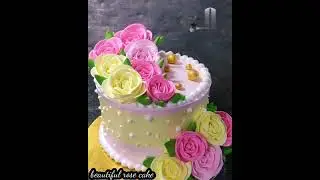 beautiful rose decoration ideas for birthday cake/pink rose cake design 2023/rose cake