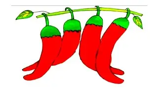 Red Chilli 🌶️||drawing#red chili drawing#chilli drawing#shirin art shaikh