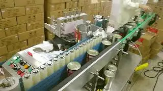 Tin can wet glue labeling machine automatic cold paste labeller