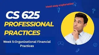 Cs625 Professional Practices Organizational financial practices