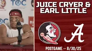 Juice Cryer & Earl Little FSU Alabama 2025 Postgame 8-30-25 | FSU Football | Florida State Football