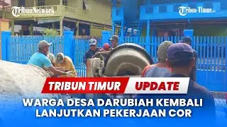 Warga Desa Darubiah Kembali Lanjutkan Pekerjaan Cor