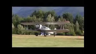 Boeing B40C biplane at concrete 2014  01
