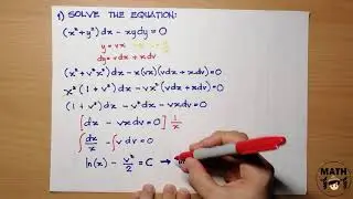 Differential Equations | First Order Homogeneous Equations