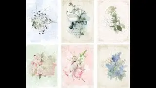 Card Kit #1   featuring  Vintage Floral Journal Cards
