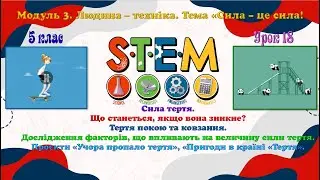 Урок 18. Сила тертя.  Тертя покою та ковзання. Фактори, що впливають на сили тертя.