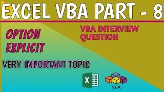 How to enable Option Explicit VBA || VBA interview question