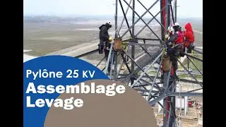 BECS Mission de coordination SPS de l'assemblage et levage Pylone RTE GPMD Bourbourg Hauts-de-France