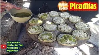 PICADITAS  con Queso de RANCHO un rico almuerzo en mi Pueblo en Oaxaca